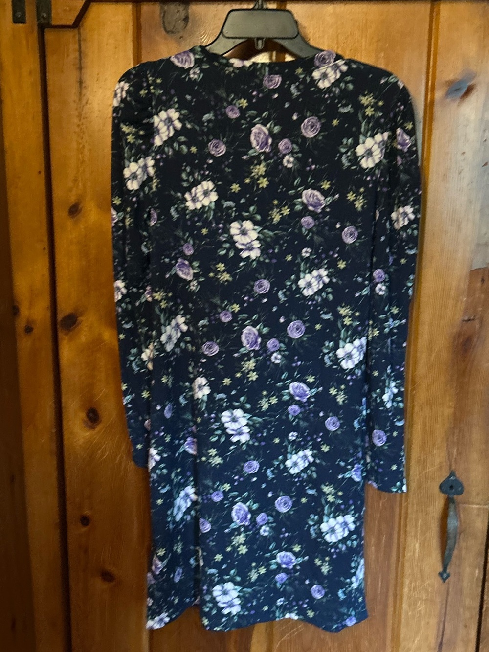 LuLaRoe Woman’s Navy Floral Long Sleeve Shirt Ava - Size Small